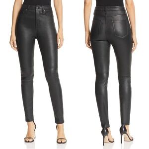 NEW Equipment Sylvanna Leather Pants Black Sz 27